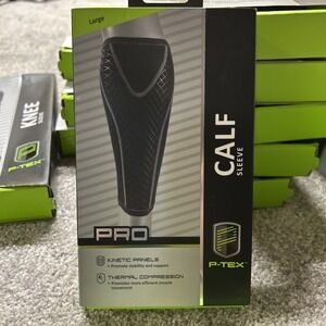 P-TEX Pro Calf Sleeve TEXC200 Large Kinetic Paneling Thermal Compression Black